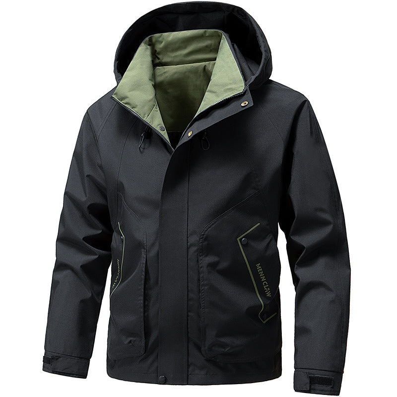 Sweat Zippé à Capuche Technique – Noir