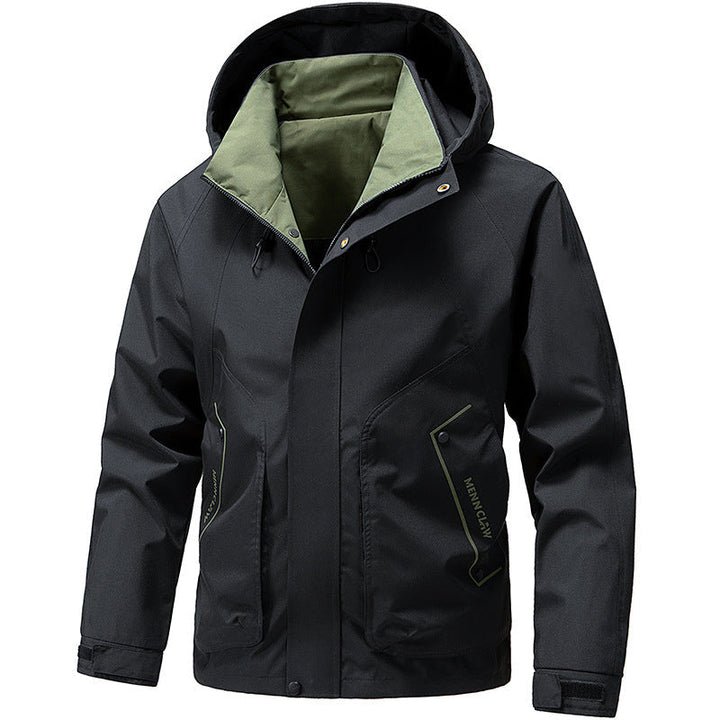 Sweat Zippé à Capuche Technique – Noir