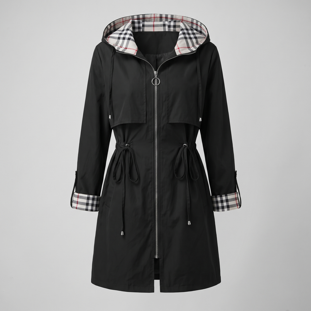 Veste à Capuche Taille Ajustable – Noir