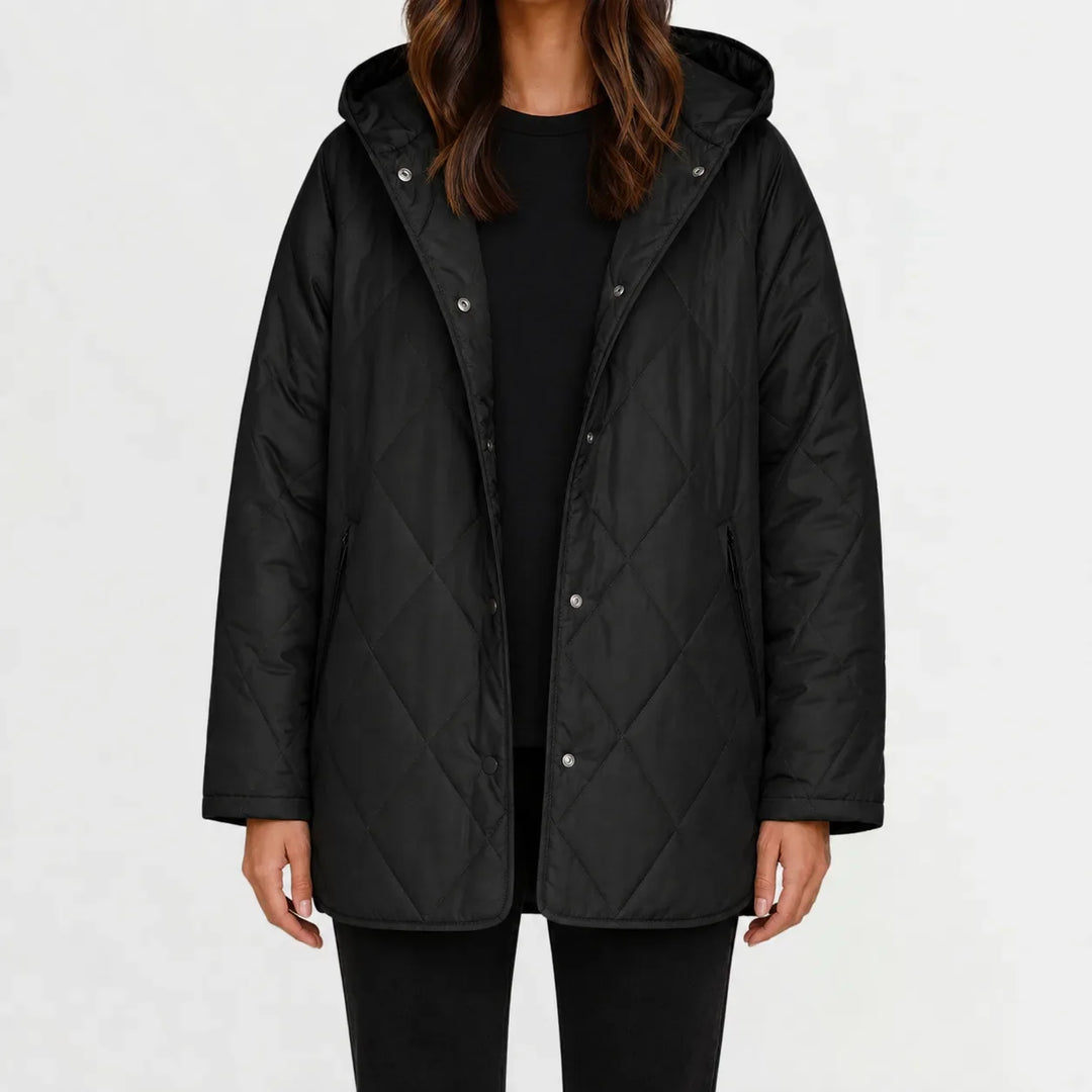 Veste Douillette à Capuche – Noir