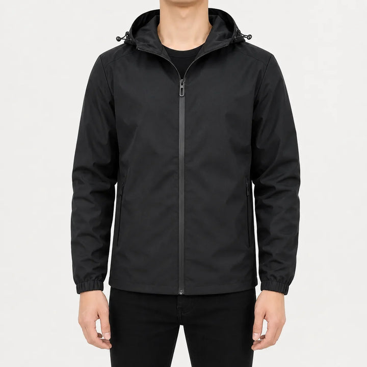 Veste Essentielle Zippée à Capuche – Noir