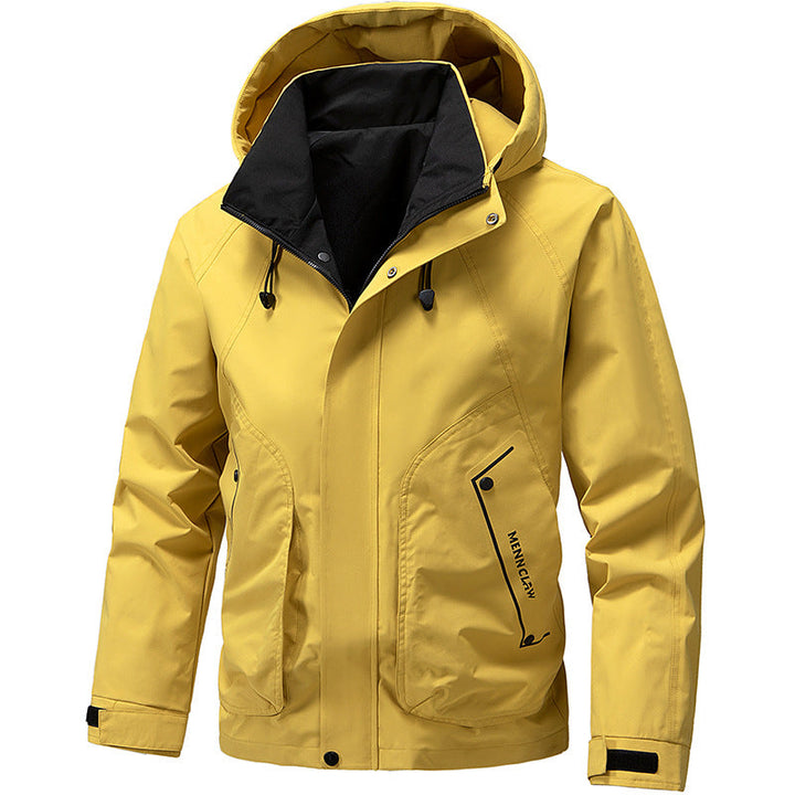 Sweat Zippé à Capuche Technique – Ocre