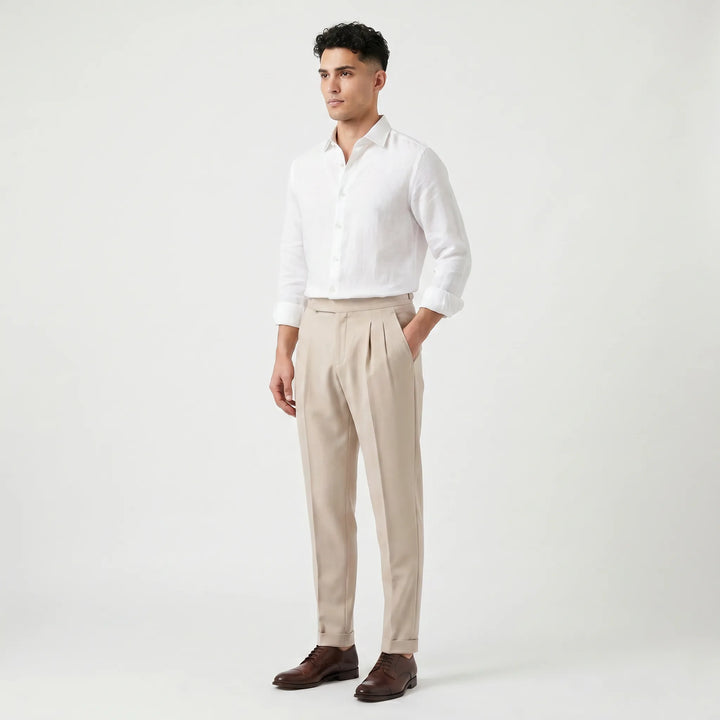 Pantalon Élégant à Pinces