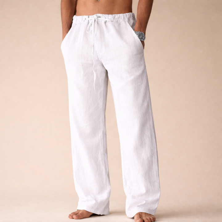 Pantalon Homme Fluide et Léger – Blanc