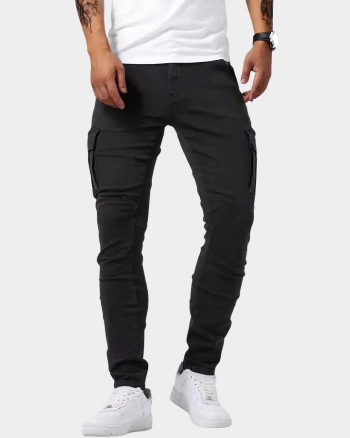 Pantalon Homme Urbain Multi-poches – Noir