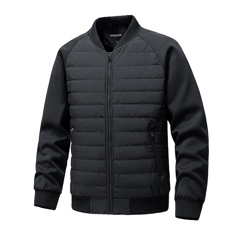 Veste Aviateur Moderne Zippée – Noir