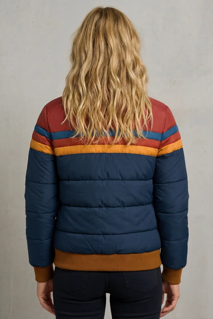 Veste Color-Block à Capuche