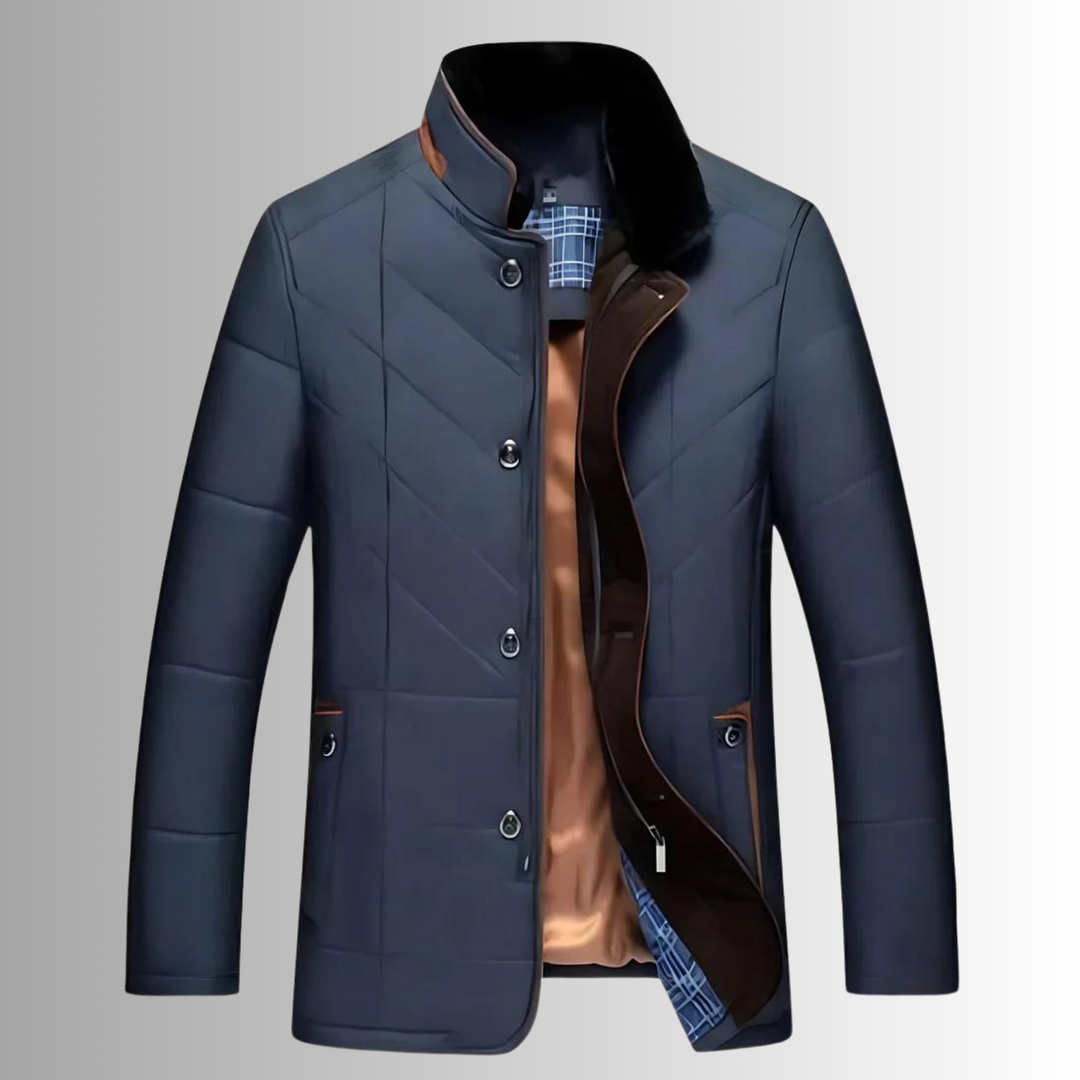 Veste Homme Élégante de Mi-saison – Bleu Marine