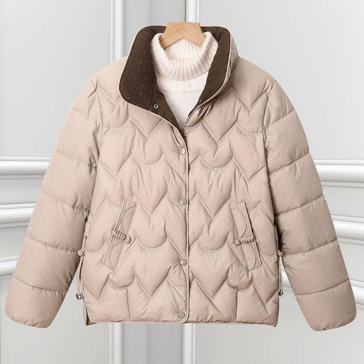 Veste Matelassée Festonnée – Kaki