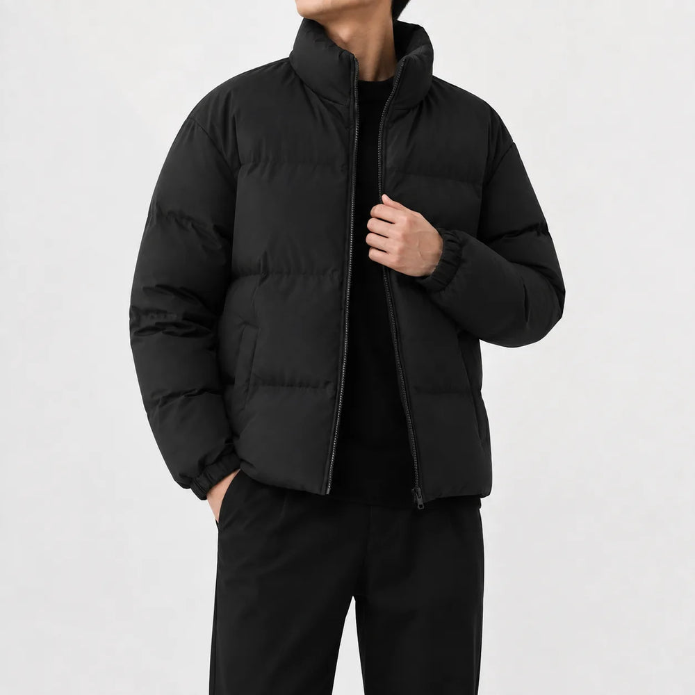 Veste Volumineuse à Col Montant