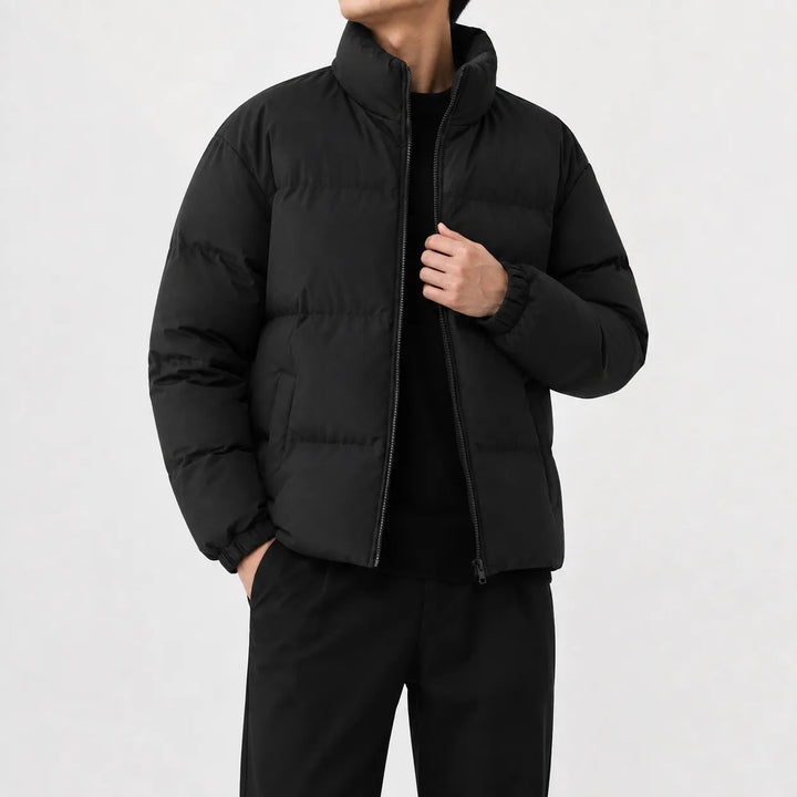 Veste Volumineuse à Col Montant