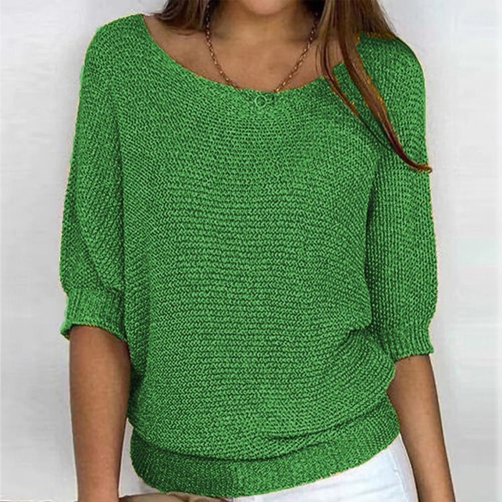 Pull Ample à Col Bateau – Vert