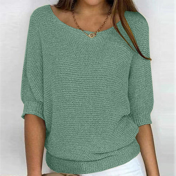 Pull Ample à Col Bateau – Vert Foncé