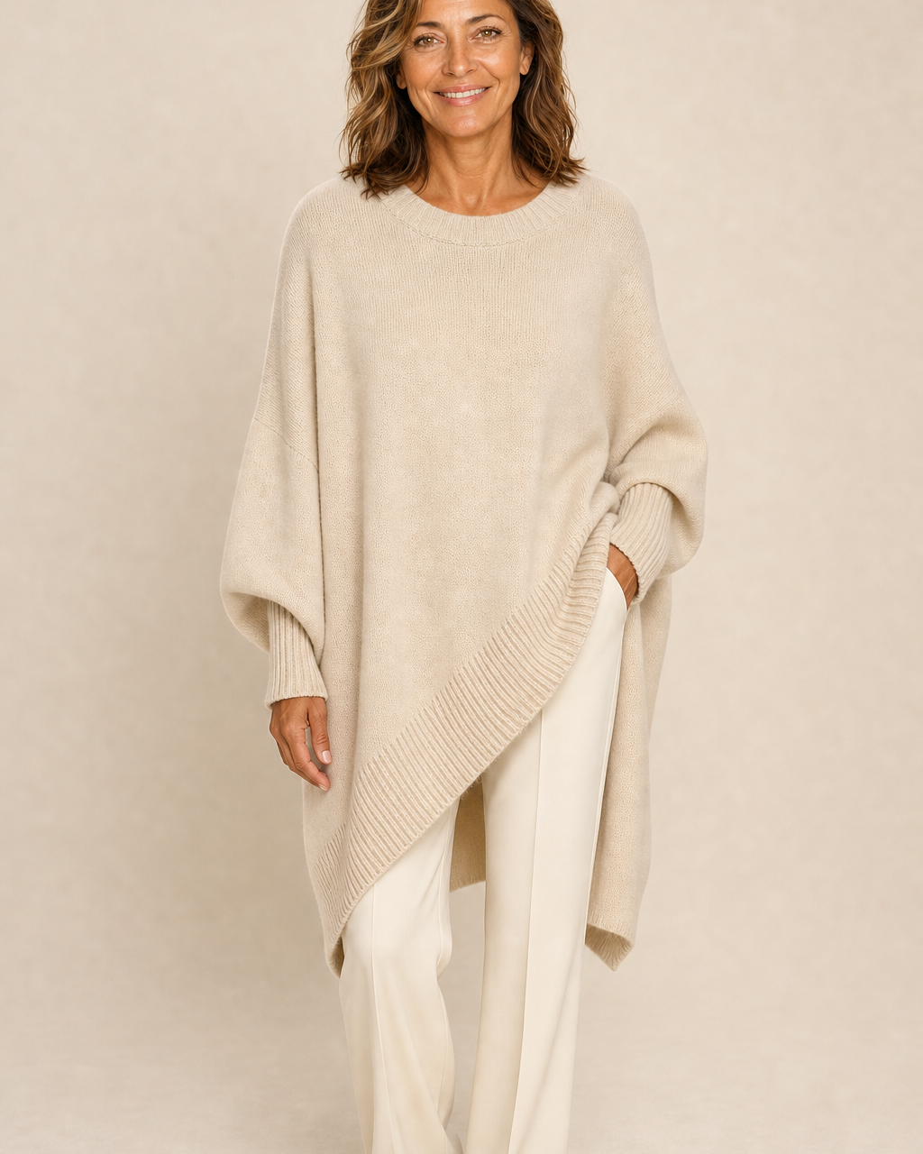 Pull ample à coupe asymétrique