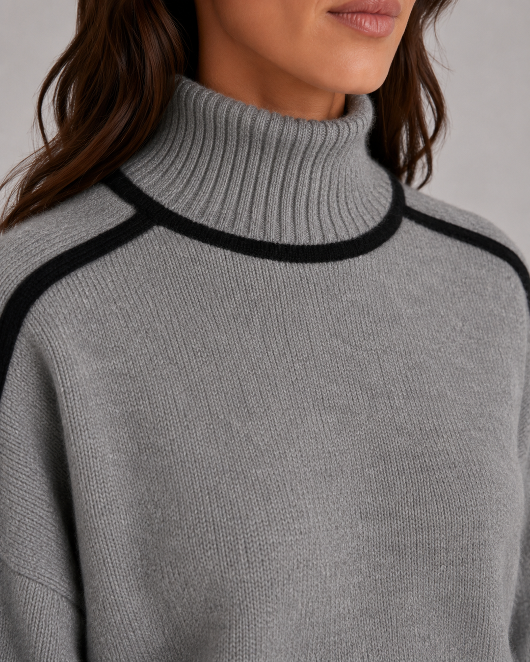 Pull Ample à Bandes Contrastantes
