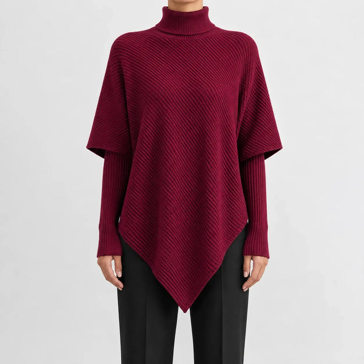 Pull Chic à Coupe Asymétrique – Bordeaux