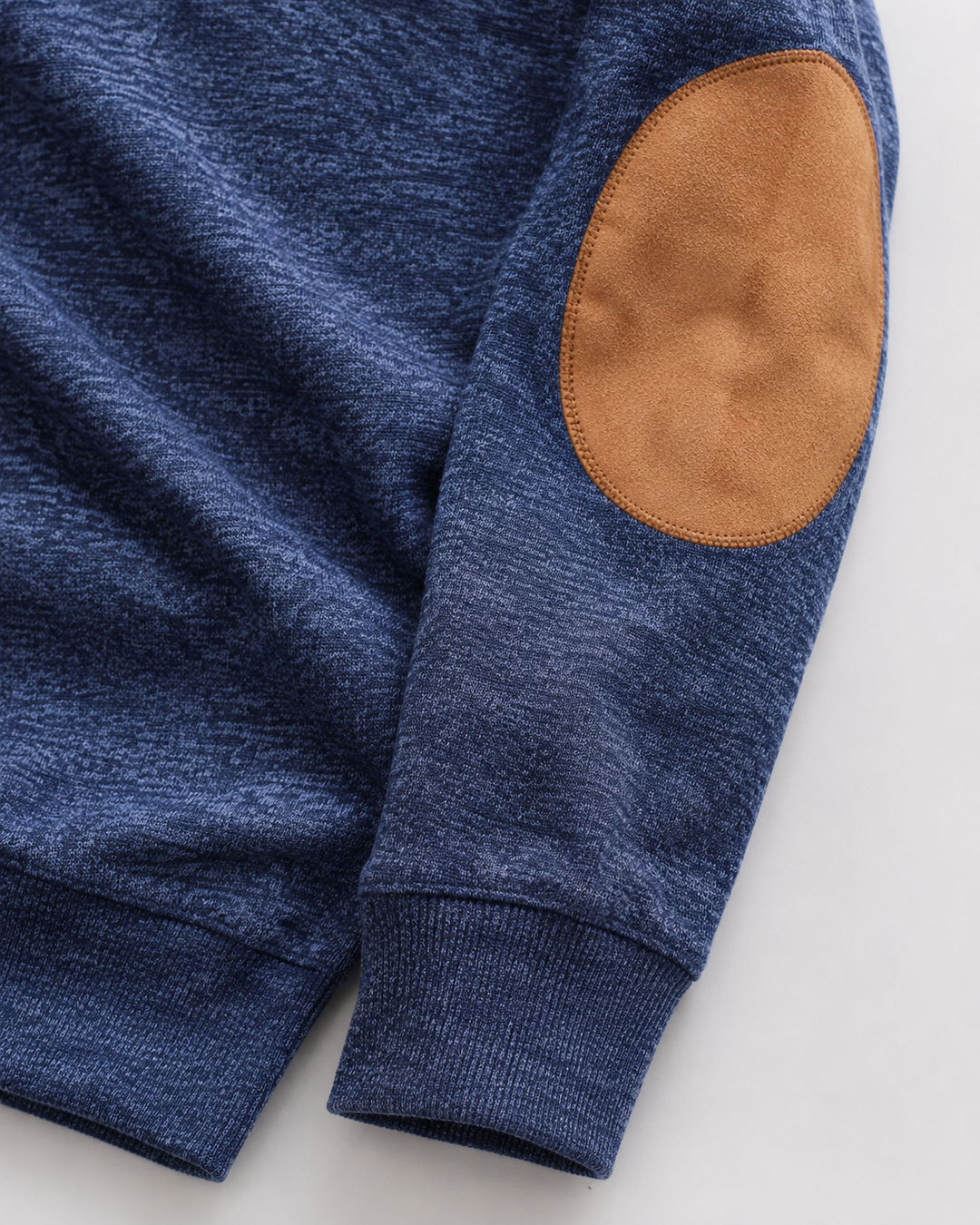 Pull Chiné à Col Boutonné