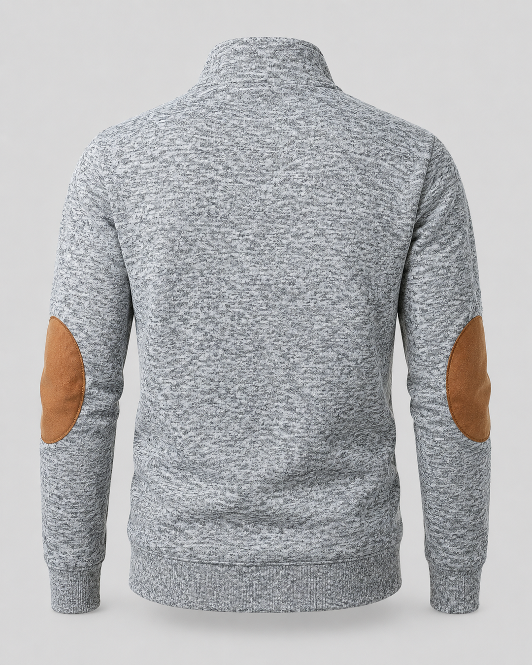 Pull Chiné à Col Boutonné