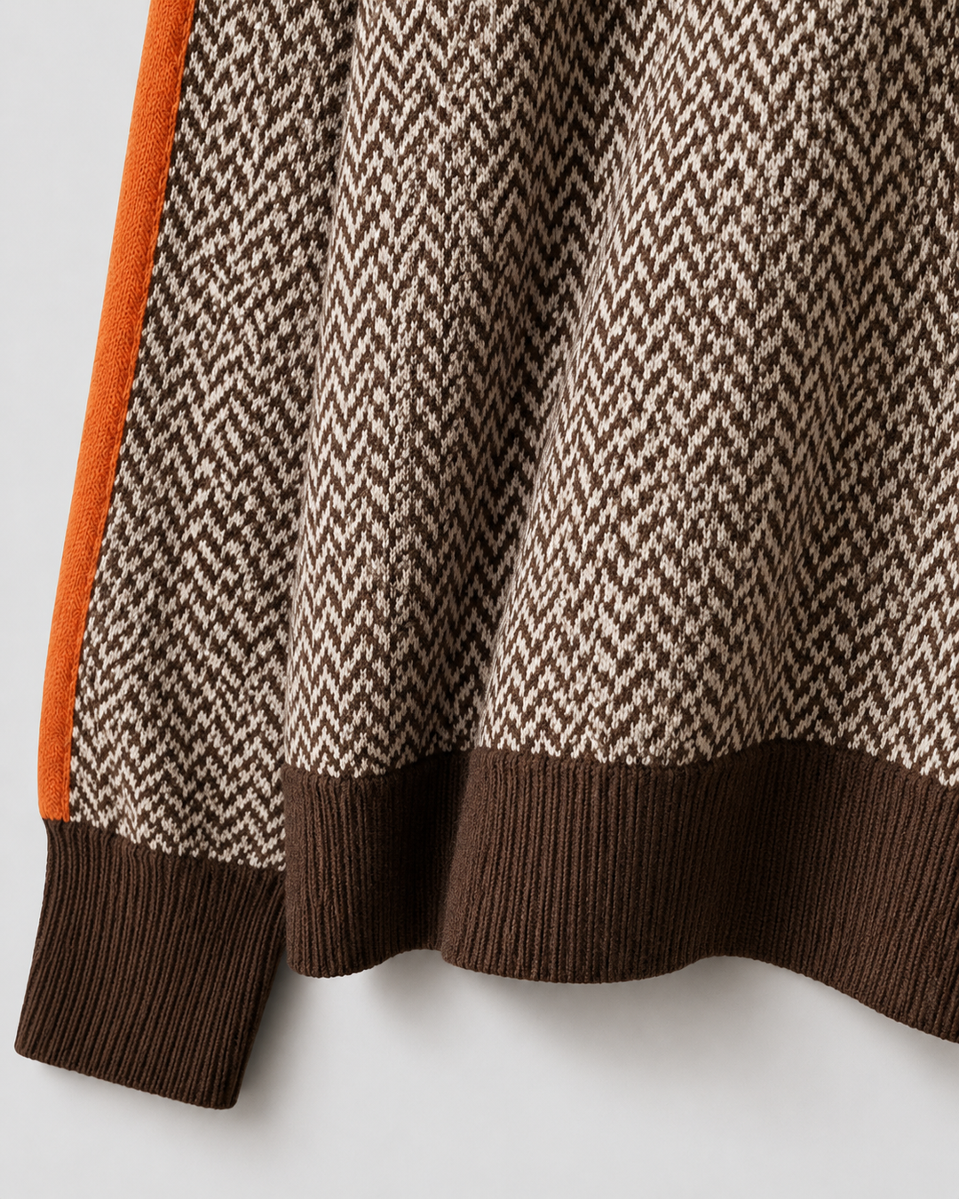 Pull Col Montant à Motif Chevron