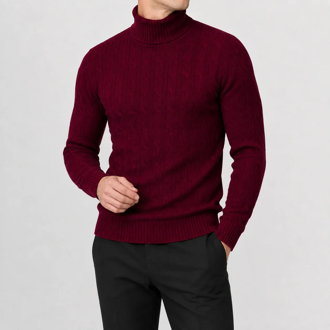 Pull Col Roulé Texturé