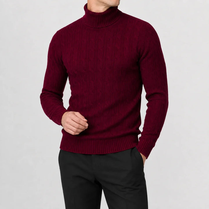 Pull Col Roulé Texturé