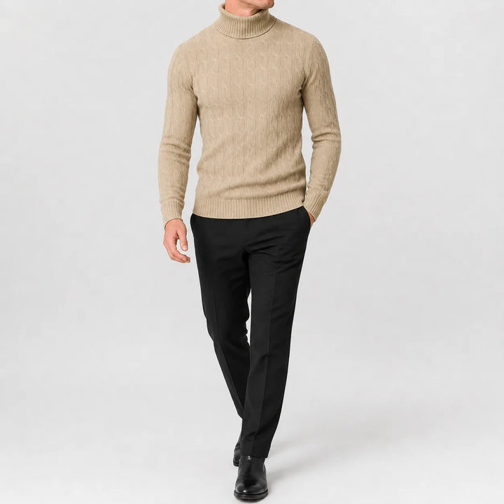 Pull Col Roulé Texturé