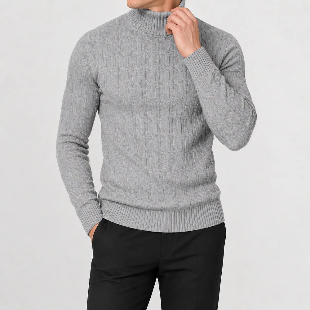 Pull Col Roulé Texturé