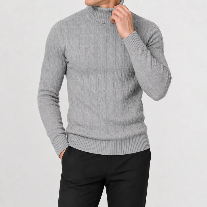 Pull Col Roulé Texturé