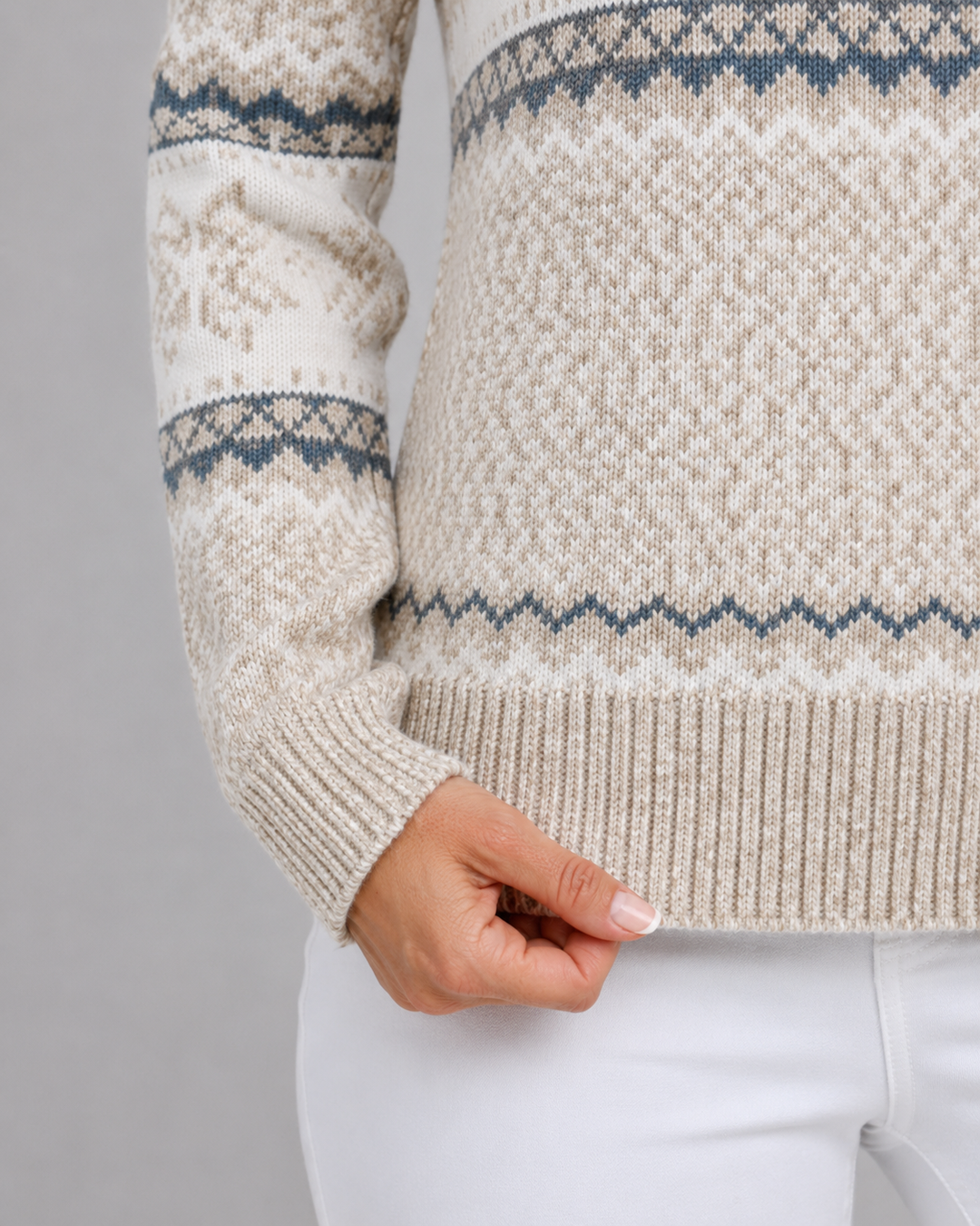 Pull Confortable à Motif Alpin