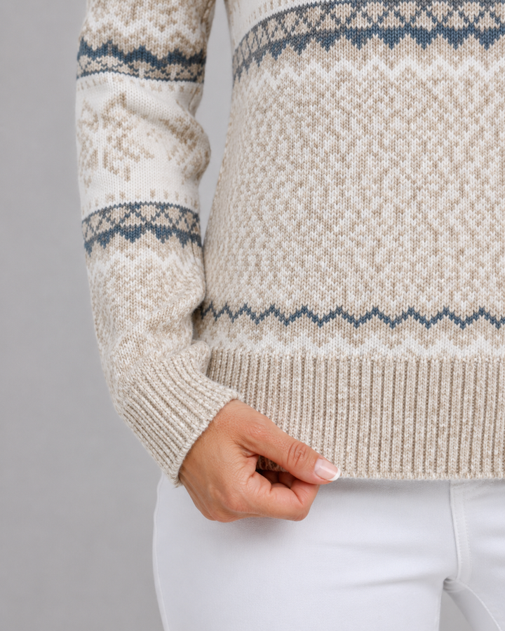 Pull Confortable à Motif Alpin