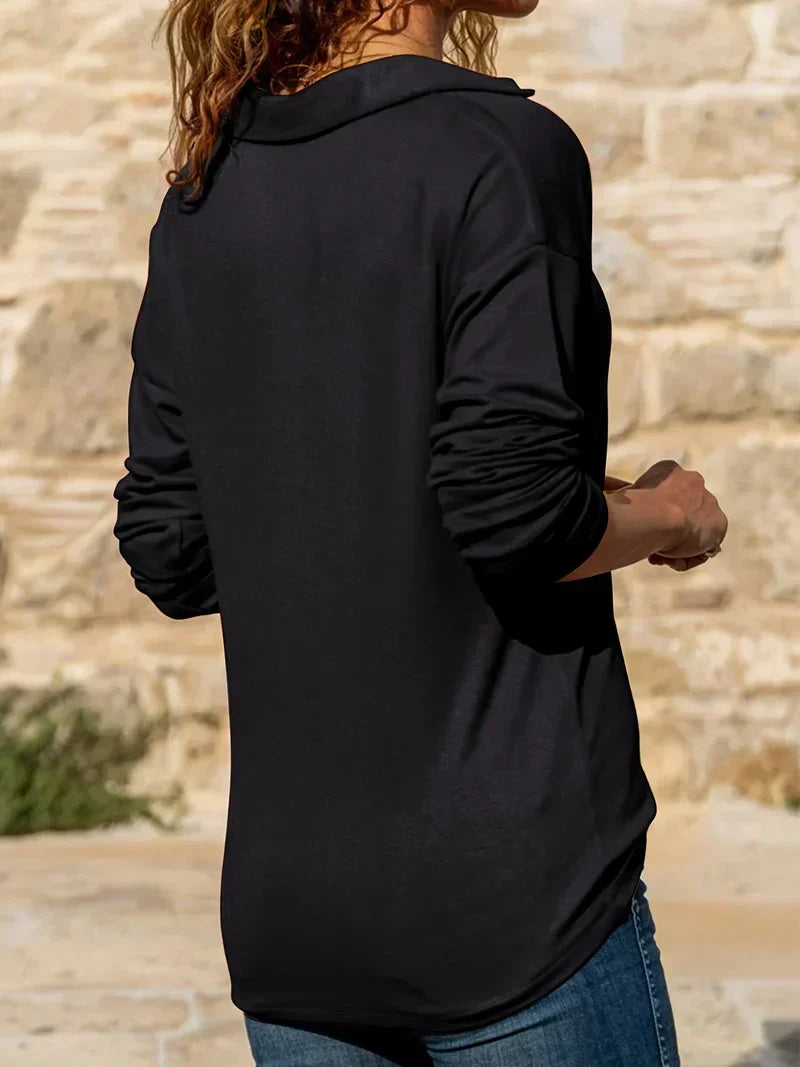 Pull décontracté à col zippé
