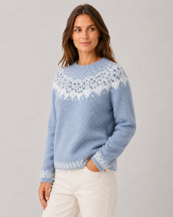 Pull Douillet à Motif Nordique