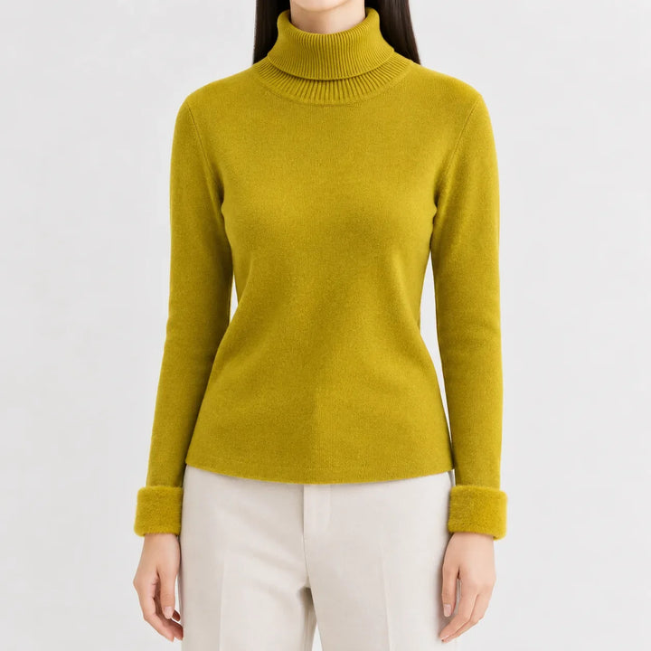 Pull Essentiel à Col Roulé – Doré