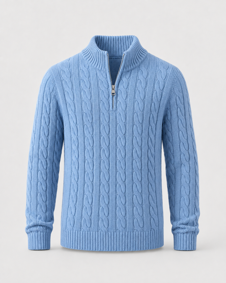 Pull Homme à Col Camionneur – Bleu