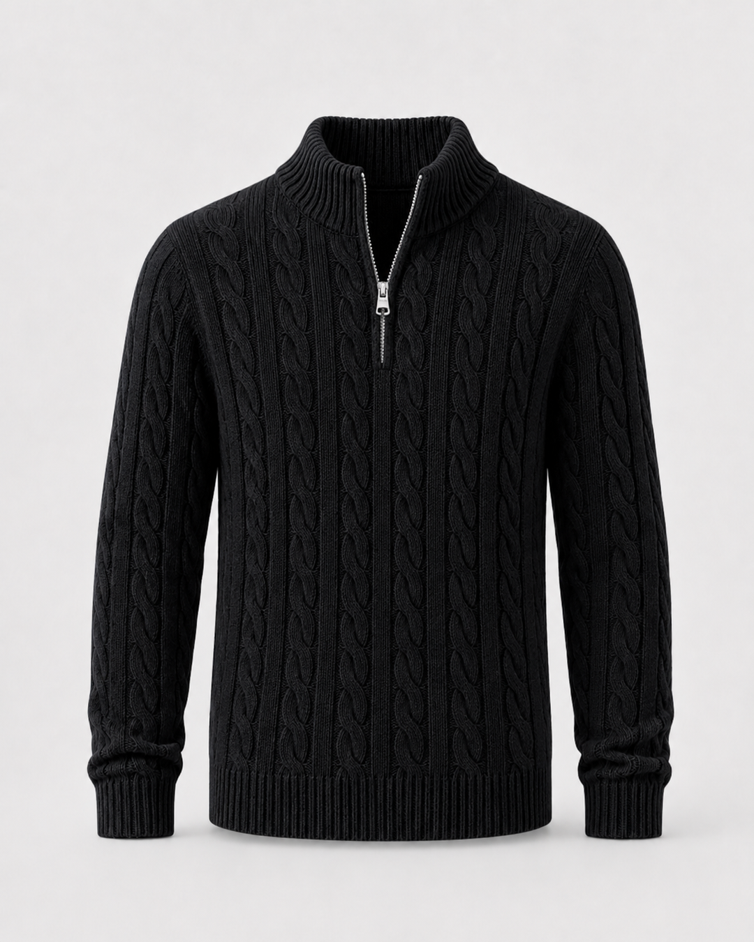 Pull Homme à Col Camionneur – Noir
