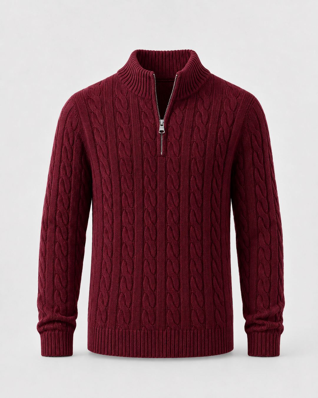 Pull Homme à Col Camionneur – Rouge