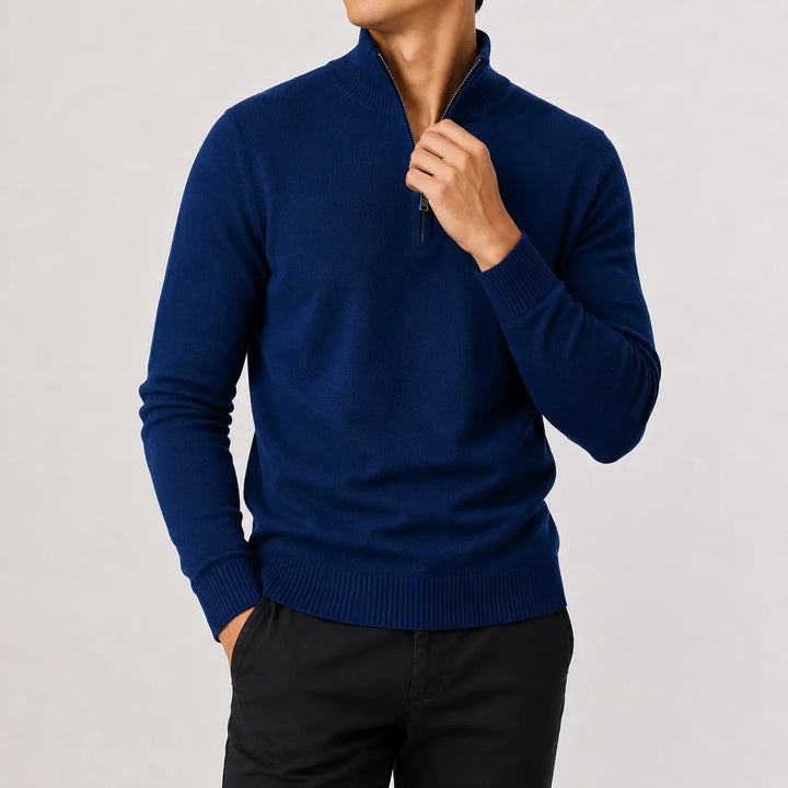 Pull Homme à Col Droit
