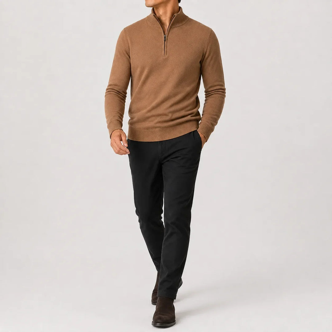 Pull Homme à Col Droit