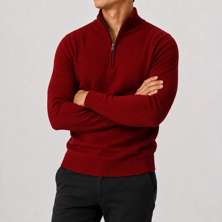 Pull Homme à Col Droit