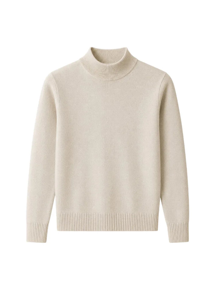 Pull Homme à Col Montant – Beige