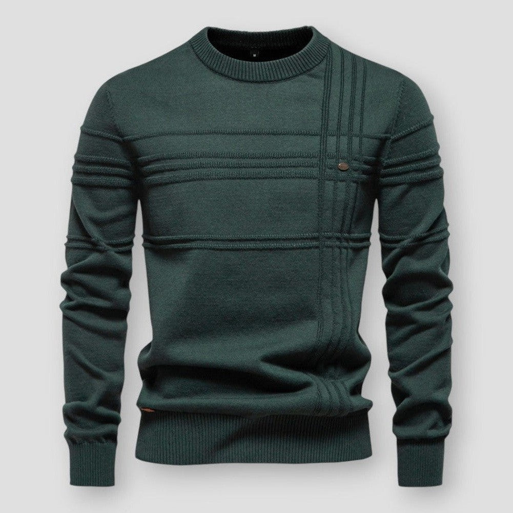 Pull Homme à Motif Texturé – Vert