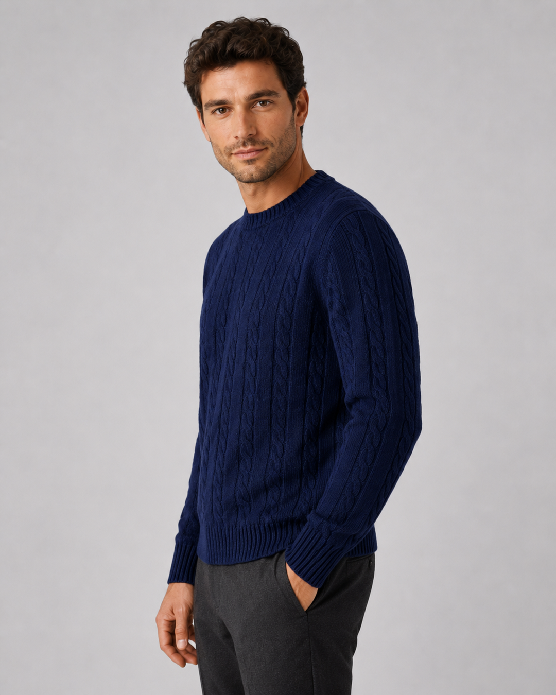 Pull Homme à Motif Torsadé
