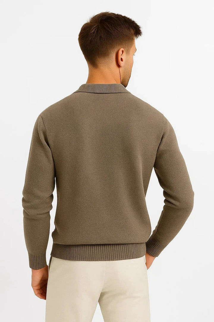 Pull Homme Col Boutonné