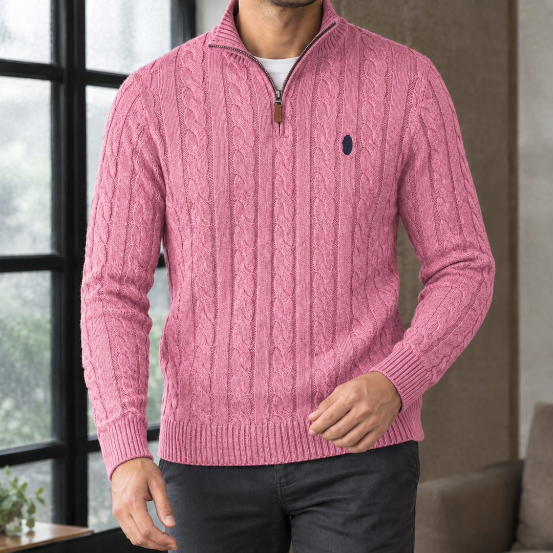 Pull Homme Col Camionneur – Rose