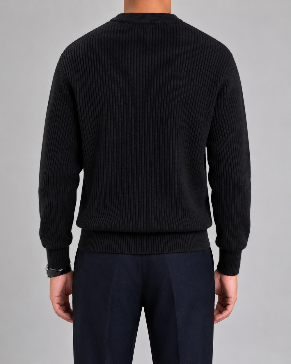 Pull Homme Texturé Col Rond