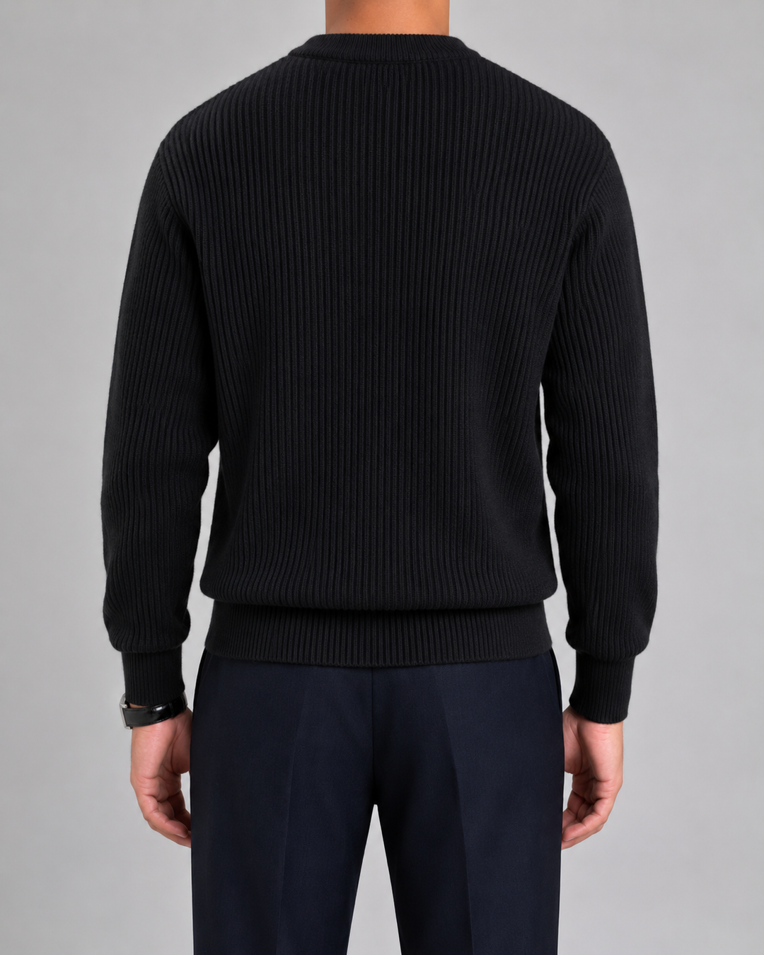 Pull Homme Texturé Col Rond