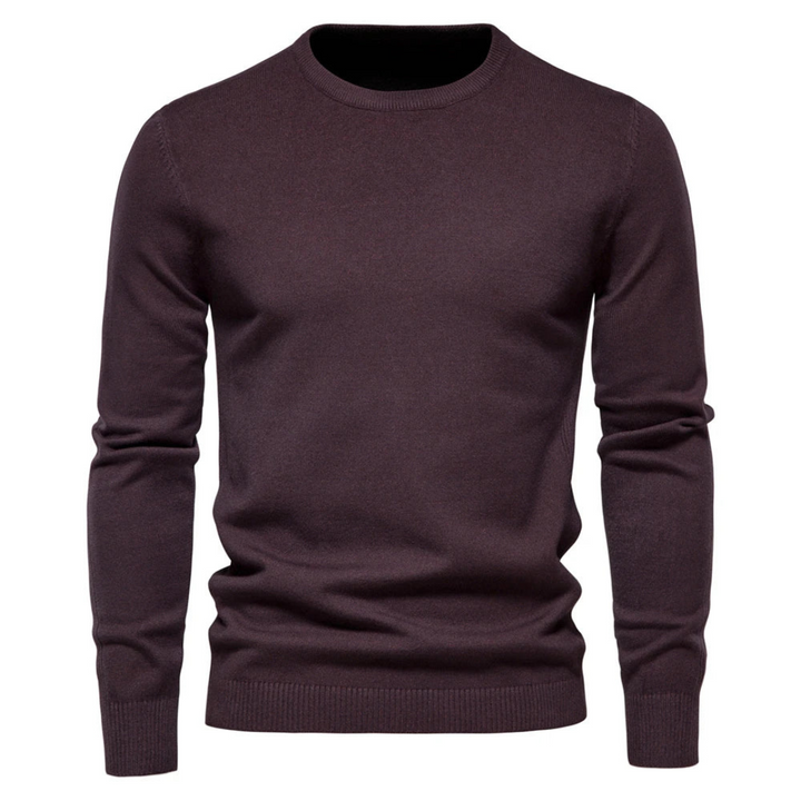 Pull Homme Uni Coupe Ajustée