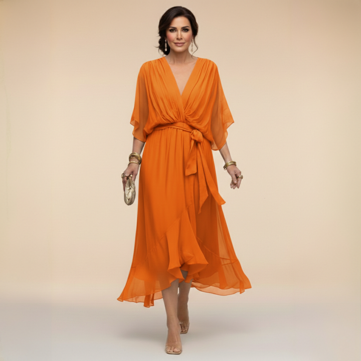 Robe de Cérémonie Asymétrique – Orange