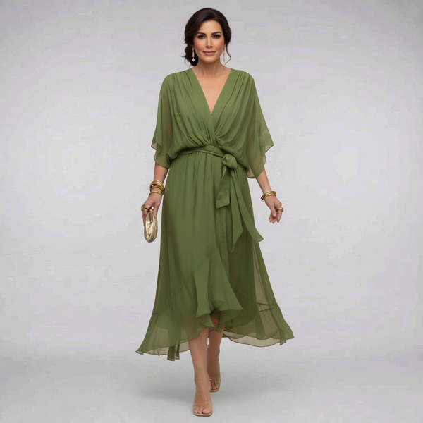 Robe de Cérémonie Asymétrique – Vert