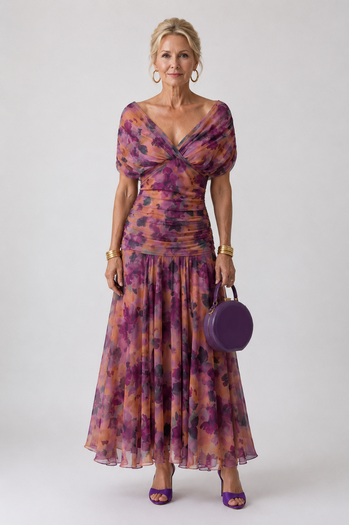 Robe de Cérémonie Fleurie
